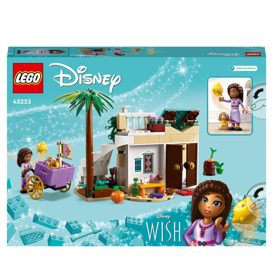 LEGO Disney Wish Asha in the City of Rosas, Wish Movie Set with Asha Mini-Doll, Valentino Goat Toy and Star Figures, Gift for 6 Plus Year Old Kids, Girls & Boys 43223