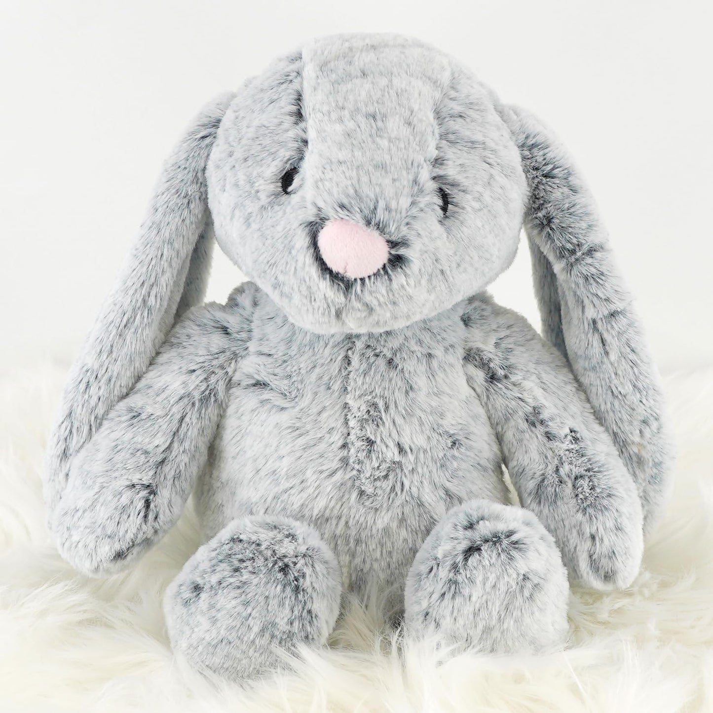The Magic Toy Shop Grey Plush Rabbit Bunny Teddy 25cm - Super Soft Cuddly Toy - Seated Stuffed Animal, Suitable from Birth - Great Gift for Kids & Adults for All Occasions