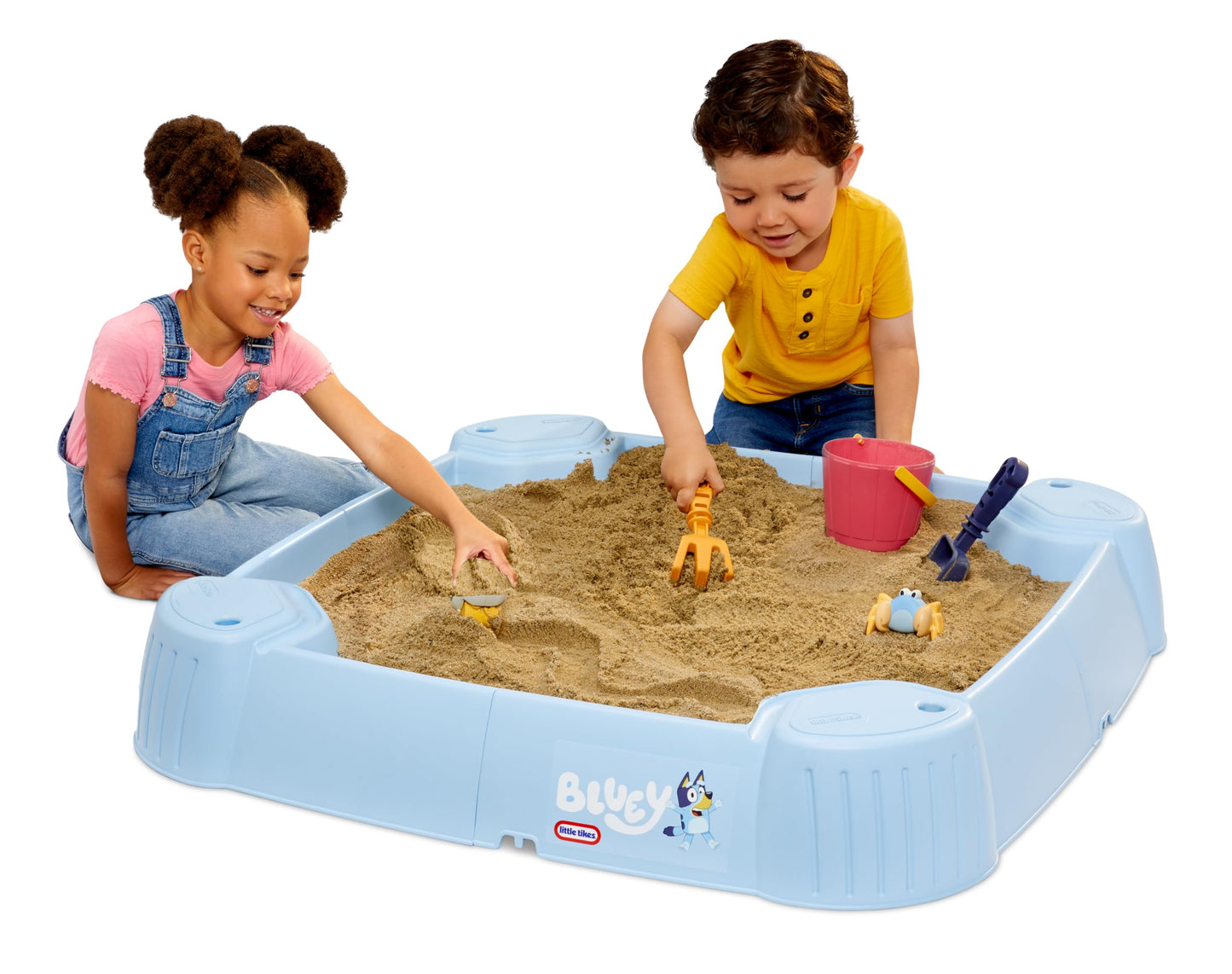 little tikes Bluey Beach Day Sandbox - Comes with 6 Accessories, Bluey Active Play, for Boys and Girls Ages 1-6 Years