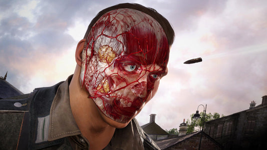 Sniper Elite: Resistance PlayStation 5 game case with artwork, featuring military sniper scene and Fireshine Games branding.