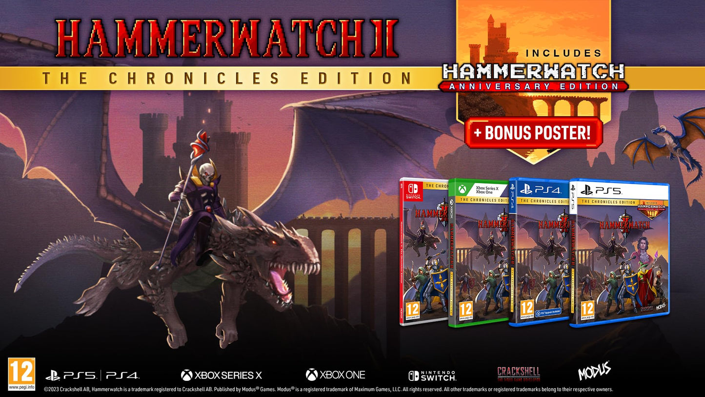 Hammerwatch 2: Chronicles Edition for PS5 by Modus, featuring game cover art with fantasy characters and vibrant artwork.