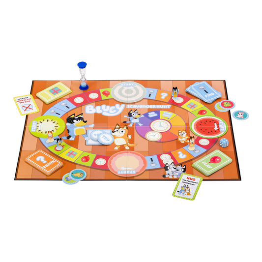 Bluey Scavenger Hunt Game A Fun Board Game Full Of Fun Activities To Perform, Things To Find And Questions About Bluey To Answer