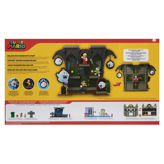 Super Mario Super Mario Coffret Grand Manoir de Boo toy set with detailed Boo mansion and Mario figures from Nintendo.