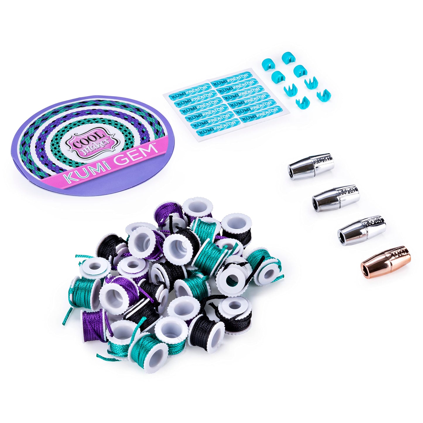 Cool Maker, KumiKreator Gem Mini Fashion Pack Refill, Friendship Bracelet Activity Kit