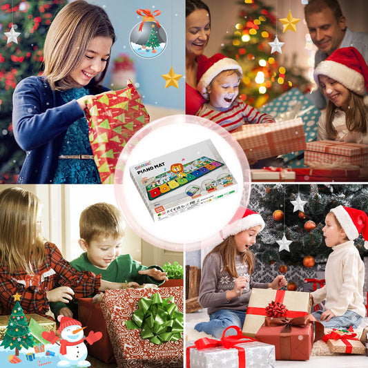 Rodzon Toys for 1-4 Year Old Boys Girls, Musical Play Mat with 9 Piano Keyboard, Piano Dance Mat Built in 19 Sounds & Recording Function for Toddlers Infant Kids Birthday Gifts Present Early Education