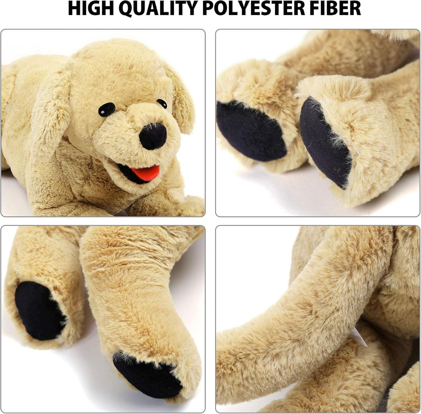 LotFancy Golden Retriever Teddy 53 cm, Large Dog Toys, Cuddly Dog Stuffed Animals Plush Toy, Gift for Kids Pets Girls, Christmas Toys
