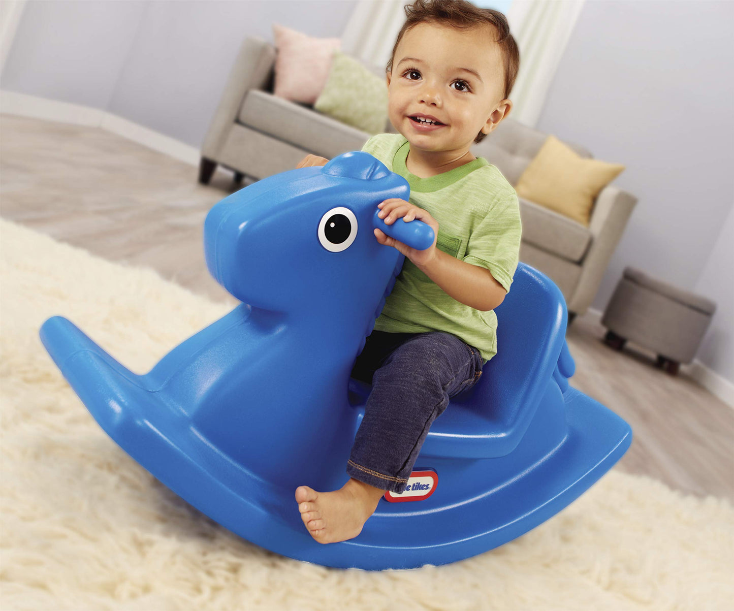 Little Tikes Rocking Horse. Toddler Rocking Toy With Easy Grip Handles & Stable Saddle. Durable, Stable, Kid-Safe Toy For Indoor or Outdoor. Blue Rocking Horse For Kids Aged 18 Months +