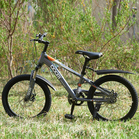 LSLIFE Kids Mountain Bike for Boys, 18 Inch Kids Bicycle for 6-10 Years Old Boy with Shock Absorber Boys Mountain Bicycle with Dual Disc Brake (Grey, 18 Inch)