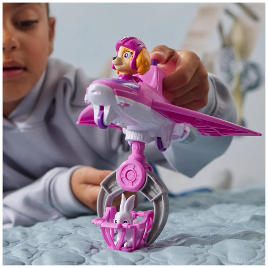 Paw Patrol: Air Rescue Skye Action Figure & Hero Claw Jet Plane with Retractable Claw, Rescue Basket & Bunny, Kids’ Toys for Boys & Girls Aged 3+