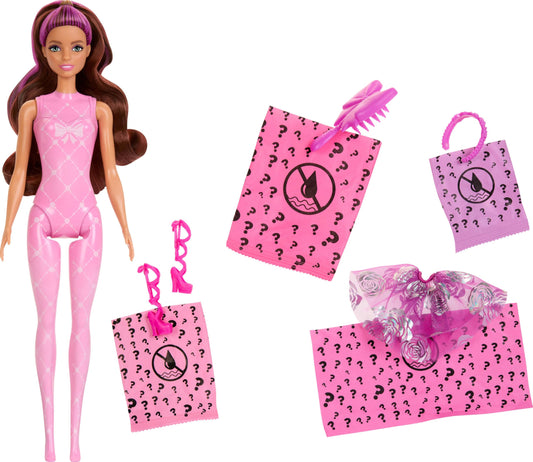 Barbie Color Reveal Doll & Accessories, Ballerina Series, 6 Unboxing Surprises Include Color Change, Inspired by Balletcore (Styles May Vary, HRK17