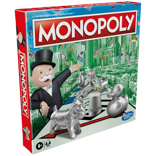 Hasbro Gaming Monopoly, Strategy Board Game for 8+ Year Old Kids, 2-6 Players, Family Games for Children and Adults