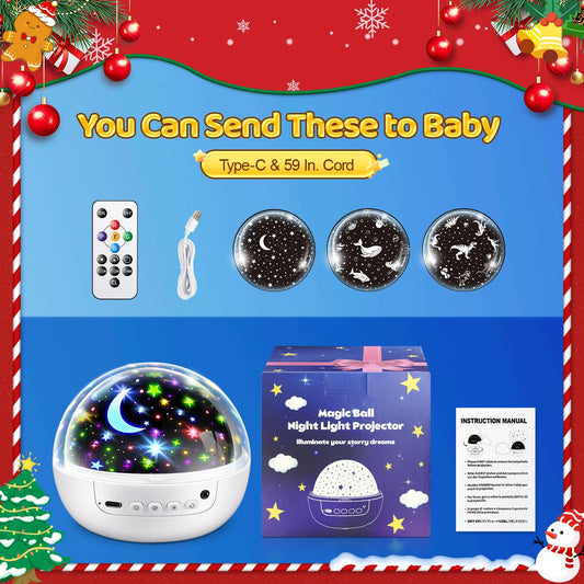 COOLNIGHT COONIGHT Sensory Toys for Babies, 93 Lighting Mode+Dimmable+Timer+Remote Sensory Lights Star Projector, 360° Rotate Kids Night Light Projector,Baby Boy Gifts Baby Girl Gifts Newborn Toy
