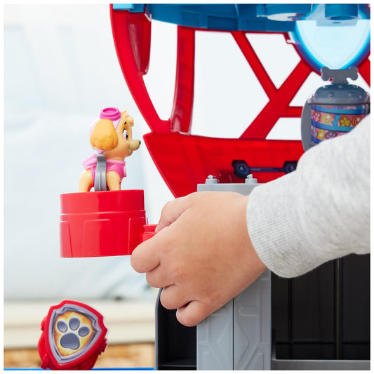 PAW PATROL: The Mighty movie, XXL headquarters from the movie, 91 cm high, includes 2 toy figures and 1 base vehicle, light and sounds, toy suitable for children from 3 years