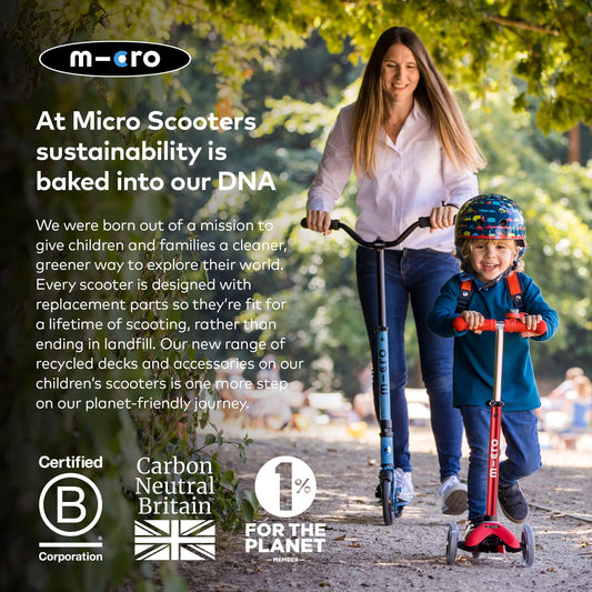 Micro Scooters | Mini Micro Deluxe LED Children's Scooter | Extra Grippy Deck | Weather Tested Stem | Remove & Fold Handlebar | Light Up Wheels | 2-5yrs | Boys & Girls | Lavender