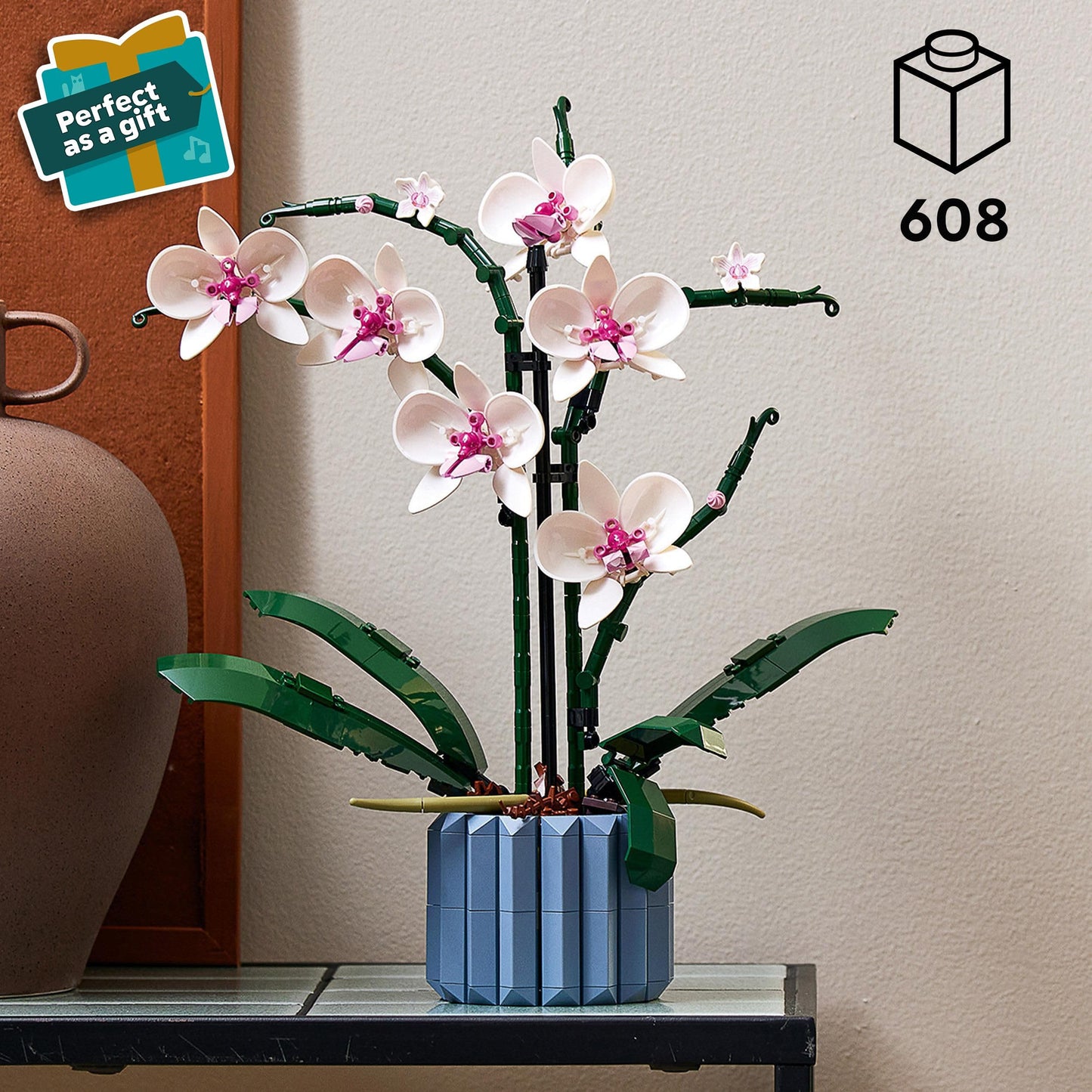 LEGO Botanicals Orchid - Artificial Plant Set for Adults - Gift for Mothers incl. Faux Flowers and a Buildable Vase - Home Office Decor - Botanical Collection - 10311