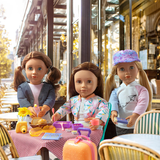 Our Generation – Posable 18-inch Doll – Lifelike Brown Eyes & Long Brown Hair – Carry-on Luggage & Travel Accessories – Pretend Play – Toys For Kids Ages 3 & Up – Reese