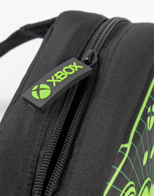 Xbox unisex kids black cross body bag with zip closure and logo, ideal for gaming, school, and travel accessories.