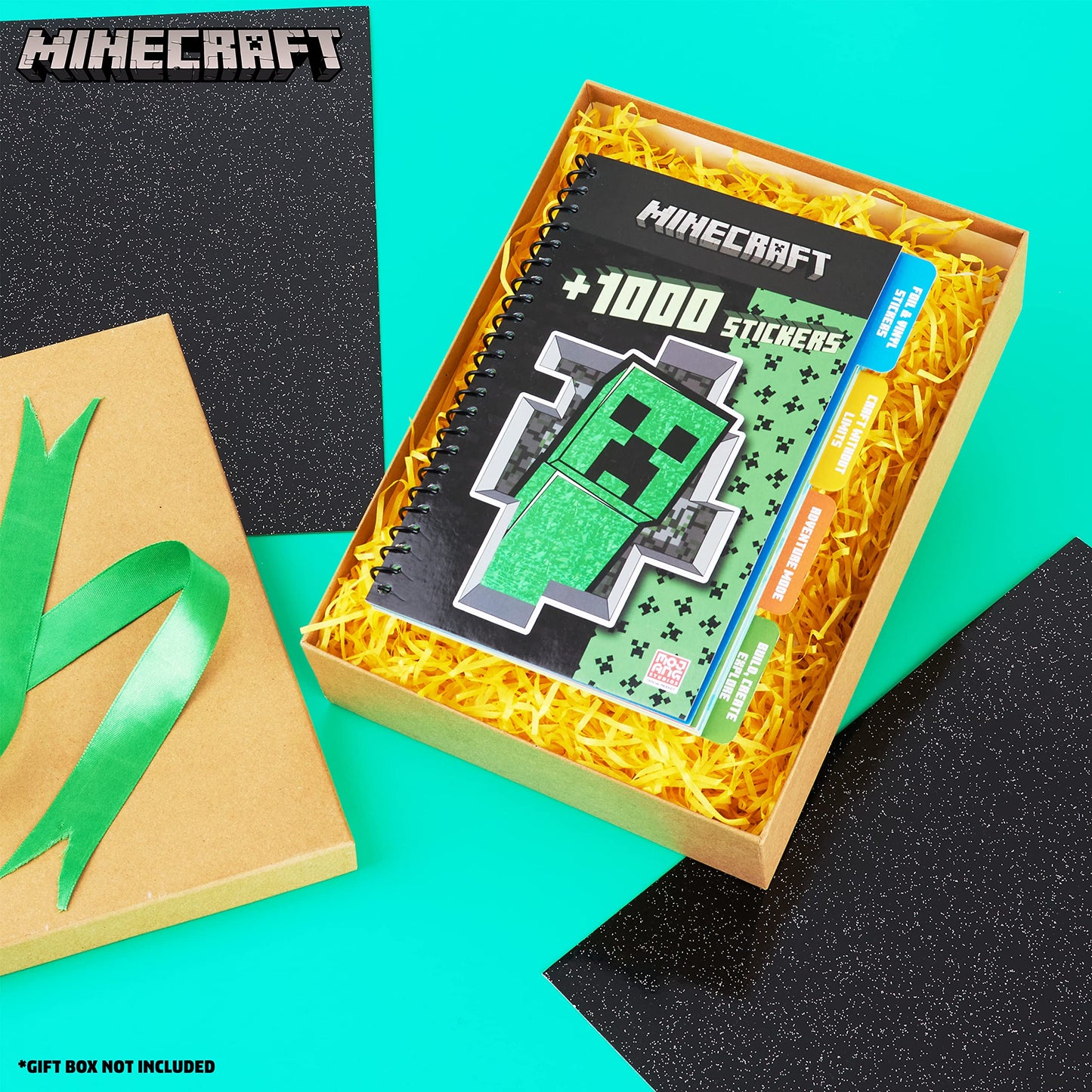 Minecraft Sticker Book for Kids - 28 Sheets, Over 1000 Stickers, Creeper Collector for Scrapbooking, Creative Activity Set, Gamer Gifts for Boys