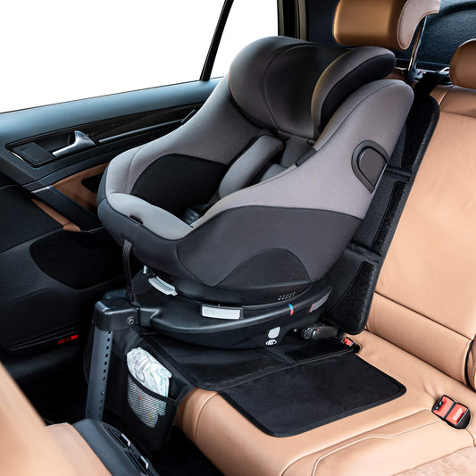 LIONSTRONG® waterproof black car seat protector for child seats, ISOFIX compatible, dirt-resistant mat for infant and baby car seats