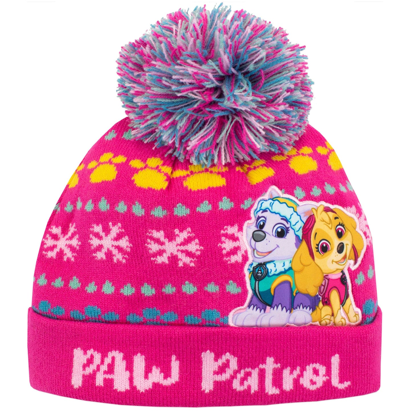 Paw Patrol Kids Winter Hat and Gloves Set Skye Everest Pink One Size