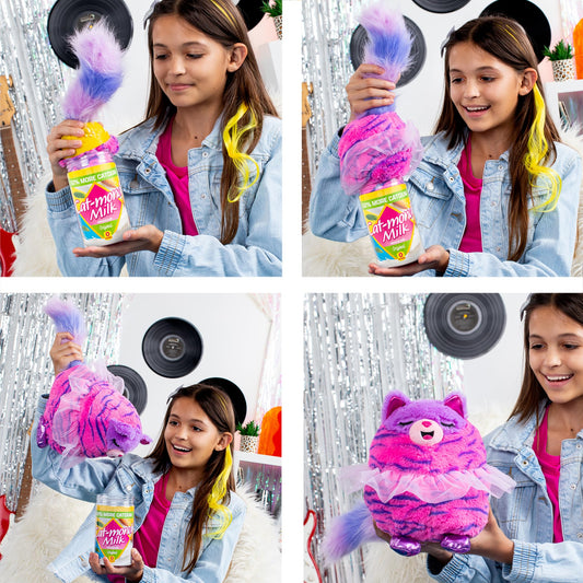 Basic Fun Misfittens Surprise Cat Plush Wave 3 Cuddly Soft Toy for Girls and Boys, Toddler Toys, Plush Gift for Kids, Suitable for Kids Aged 4, 03939,