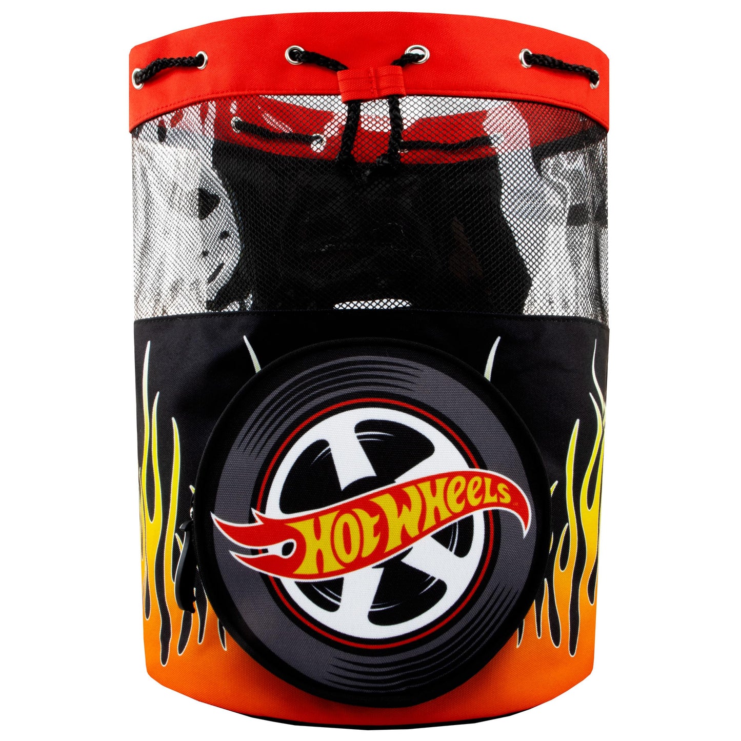 Hot Wheels Boys Swim Bag, Boys Swimming Bag For Summer, Drawstring Bags For Children, Official Merchandise, One Size Black