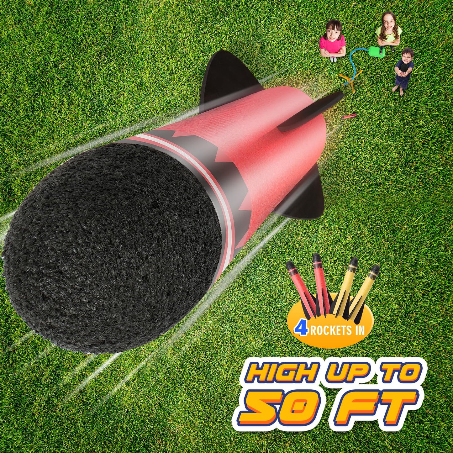 Anginne Kids Toys Age 3-9, Garden Games 3-9 Years Old Boys Girls Gift Outdoor Toy Kids Boys Stomp Toys Rocket