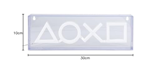 PlayStation Icons LED neon light by Paladone, wall-mountable or free-standing sign for gaming rooms and gamer decor.