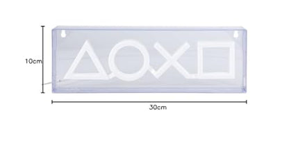 PlayStation Icons LED neon light by Paladone, wall-mountable or free-standing sign for gaming rooms and gamer decor.