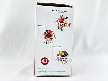 Montessori Toys for 1 Year Old- KETIEE Sensory Toys for Babies 12-18 Months, Pull String Activity Toy Travel Toys Early Development Toys Fine Motor Skills Toys Gift for Babies 18M+