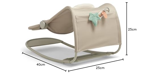 Mamas & Papas Tempo 3-in-1 Rocker/Bouncer, Lightweight, 3-Point Harness and Easily Removable Magnetic Toy Bar, Sand