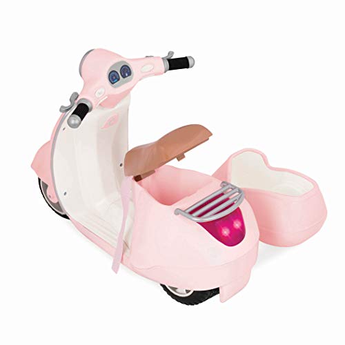 Our Generation OG Ride Along Scooter – Toy Scooter with Detachable Side Car for 18-inch Dolls – Includes Riders Helmet