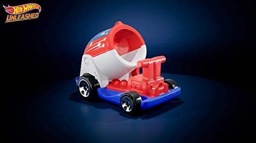Hot Wheels Unleashed video game for PlayStation 5 by Deep Silver, featuring colorful car racing gameplay scene.