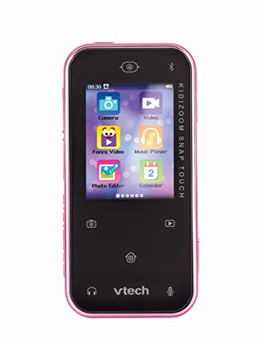 VTech KidiZoom Snap Touch Pink, Device for Kids with 5MP Camera,Take Photos, Selfies & Videos, Includes MP3 Player, Filters, Bluetooth & More, 6, 7+ Years, English Version,17 x 120 x 60 millimeters