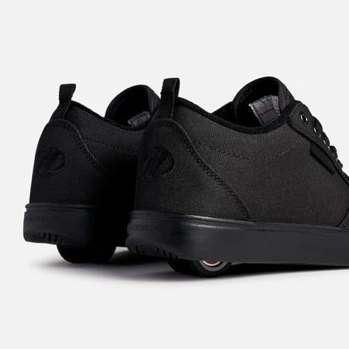 Heelys Unisex Pro 20 skate shoes in black with wheel, size 9 UK, featuring a sleek design and durable construction.