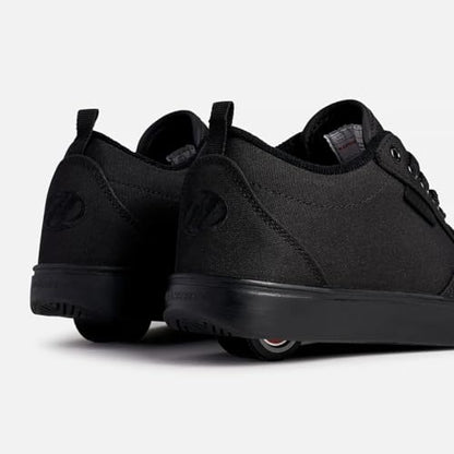 Heelys Unisex Pro 20 skate shoes in black with wheel, size 9 UK, featuring a sleek design and durable construction.