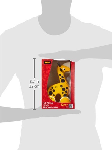 BRIO Giraffe Pull Along Toddler Toys for Ages 12 Months Up (Kids 1 Year Old)