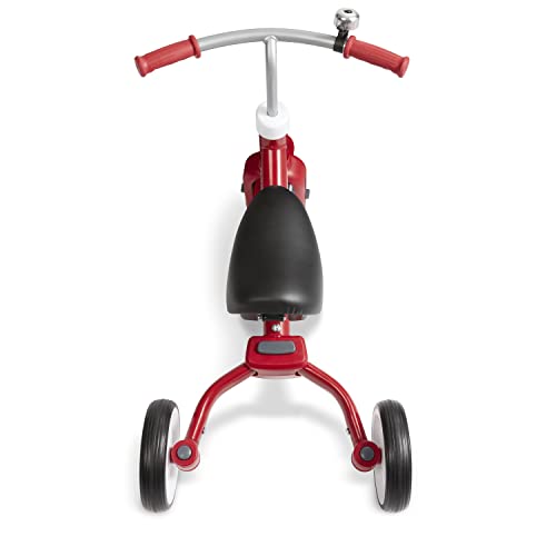 Radio Flyer Triple Play Trike, Red Toddler Tricycle, Balance Bike, and Ride On For 1-3 Years