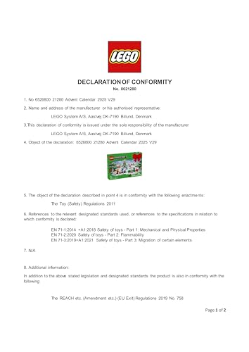 LEGO Minecraft Advent Calendar 2025 with 24 surprises, minifigures, and mini builds for kids aged 7 and up.