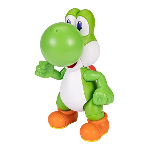 Super Mario Nintendo Yoshi plush toy, 14-inch character with 13 points of articulation, motion-activated sounds, and over 20 phrases.