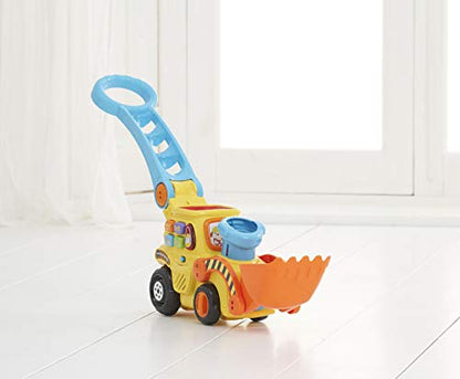 VTech POP and Drop Digger, Educational Push Along Digger for Toddler, Toy Gift for 12 Months to 2 3 Years Boys and Girls. English Version