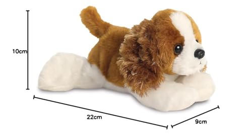 AURORA, 31712, Mini Flopsies Charles the Spaniel Dog, 8In, Soft Toy, Brown and White