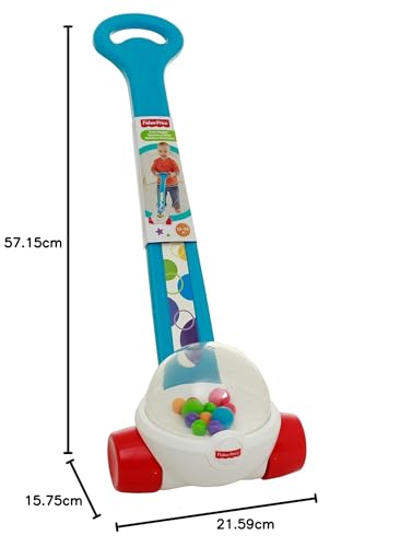 Blue Fisher-Price Corn Popper baby toy with ball-popping action for toddlers, ideal for 1 year old and up.