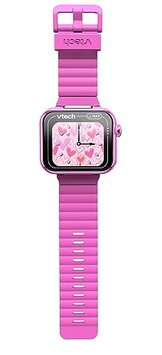 VTech KidiZoom Smart Watch Max, Watch For Kids With Games, Dual Camera For Photos & Selfies, 8 Games, Pedometer, Colour Screen, Funny Effects & More, For Infants aged 4, 5, 6, 7 + Years, Pink
