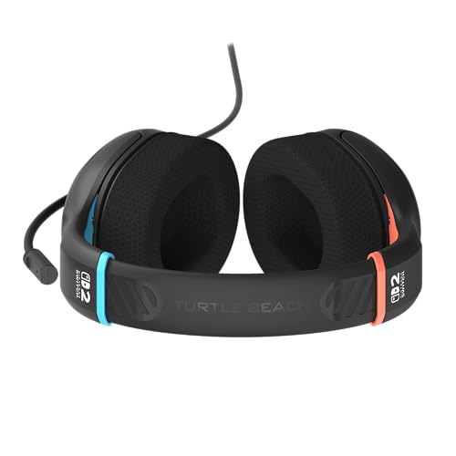 Turtle Beach Airlite Fit wired gaming headset in charcoal black with flip-to-mute mic, over-ear design, for Nintendo Switch consoles.