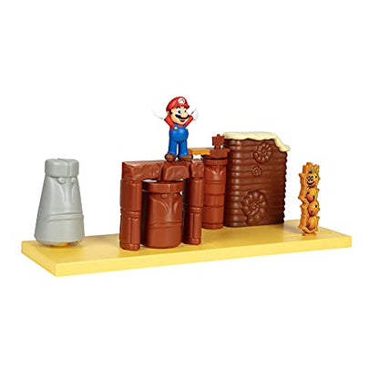 Super Mario Nintendo desert playset with 2.5-inch Mario action figure, ideal for play and display by kids and collectors.