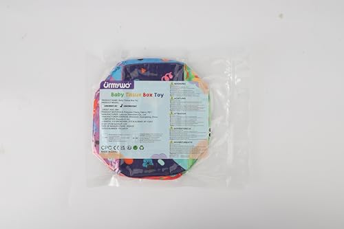 URMYWO Baby Toys 6 to 12 Months, Baby Tissue Box Toy, Sensory Toys for Babies, Toys for 1 Year Old Boy Girl, Soft Crinkle for Infant Toddlers, Stocking Stuffers, Baby Boy Girl Gifts