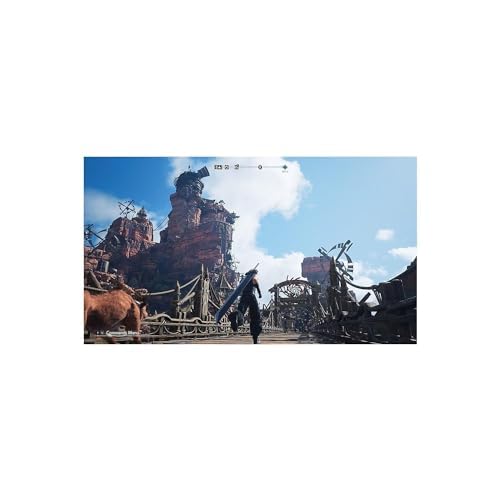 Square Enix Final Fantasy VII Rebirth PlayStation 5 game CD with colorful cover art featuring iconic characters and logo.
