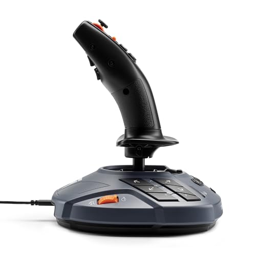Thrustmaster SimTask FarmStick multifunctional farming joystick with controls for PS5 and PC, designed for realistic farming simulation.