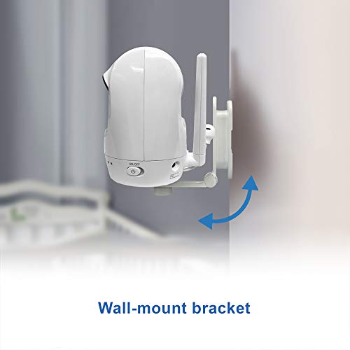 VTech VM901 Wi-Fi baby monitor with 5-inch 720p display, remote pan tilt zoom, 1080p HD camera, night vision, and two-way talk.